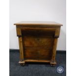 A continental inlaid mahogany three drawer chest