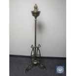 An Art Nouveau oil lamp