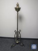 An Art Nouveau oil lamp