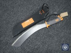 A Bear Grylls Gerber machete parang in sheath