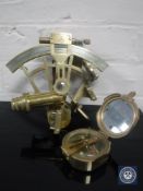A brass sextant by Henry Barrow and Co.
