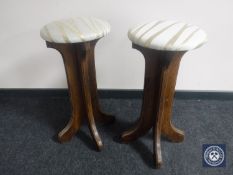 A pair of pine bar stools