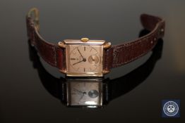 A rare Rolex Precision square rose gold and stainless steel wristwatch, Ref.