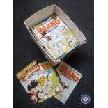 A box of Beano comics