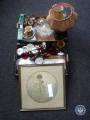 Two boxes of Maling tureens, cups, trinket set, beer steins,