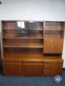 A late twentieth century teak wall unit