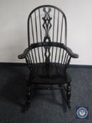 A Windsor rocking chair