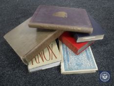 A box of six antiquarian books,