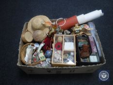 A box of mid twentieth century dolls furniture etc.