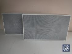 A pair of white cased vintage Braun speakers