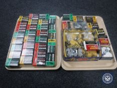 Two trays of twentieth century metal soldier figures by Miniature Figurines Ltd and Greenwood and