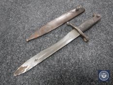 A continental Bolo bayonet in sheath