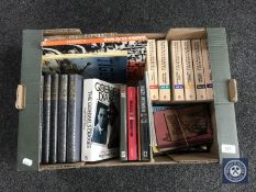 A box of books relating to WWII