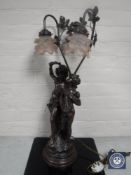 A figural two way table lamp - lovers