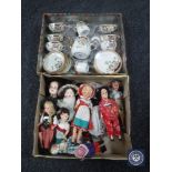 A box of twentieth century dolls of the world,