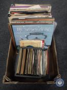 A box of vinyl LP's and 45's including Easy listening etc