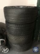 Four 20 inch alloy wheels with tyres