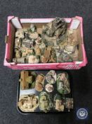 A box and tray of house ornaments,