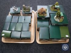 Two trays of twenty boxed Liliput Lane cottages