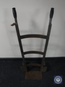 A mid twentieth century metal sack barrow