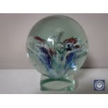 A Victorian glass paperweight