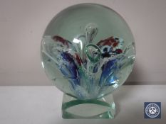 A Victorian glass paperweight