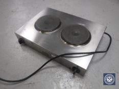 A Lincat stainless steel two ring hot plate