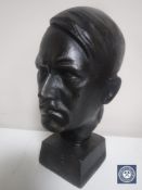 A cast metal bust - Hitler