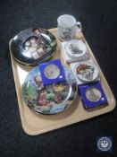 A tray of five Hummel collector's plates,