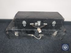 Two musical instrument cases