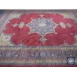 A Saroukh carpet, West Persia, the strawberry field with central floral anchor medallion,