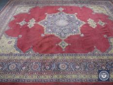 A Saroukh carpet, West Persia, the strawberry field with central floral anchor medallion,