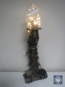 A battery operated Steam Punk style lamp