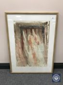 Donald James White : Minewater Outflow, Hauxley, watercolour, signed with initials, '01,