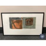 Donald James White : War baby, tri coloured print, signed, 56 cm x 34 cm, framed.