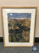 Donald James White : Totalan, Malaga, watercolour, signed with initials, 50 cm x 38 cm, framed.