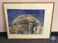 Donald James White : Cistern Datca, watercolour, 75 cm x 57 cm, framed.