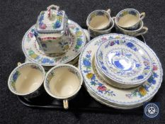 A tray of twenty-five pieces of Masons Regency tea and dinner ware