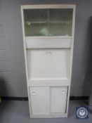 A mid 20th century painted kitchen cabinet