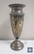 A loaded silver vase, height 19 cm,