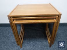 A nest of three G Plan teak tables