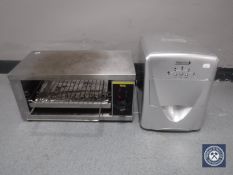 A Prolectrix bench top ice maker and a Buffalo compact grill