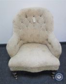 A Victorian button back lady's chair