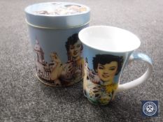 Two boxes containing Paul Cardew Shanghai coffee sets in tins (24)