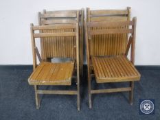 Six mid 20th century folding chairs