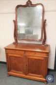 A 19th century mahogany mirrored side cabinet,