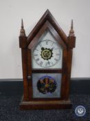 A mahogany cased American mantel clock signed Canterbury Clock Company