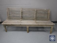 A teak ship's bench