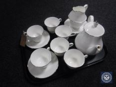 A fifteen piece Wedgwood Silver Ermine bone china tea service