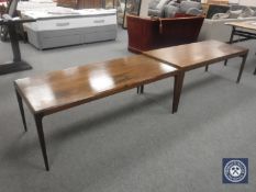 Two mid 20th century Danish coffee tables